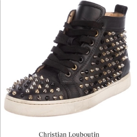 Christian Louboutin Shoes - Christian Louboutin High Top Spiked Sneakers - Make An Offer